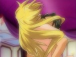 Graceful blonde anime style